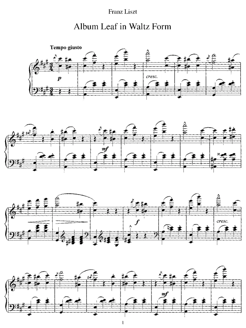 AlbumLeafinWaltzForm_一万首著名钢琴曲谱哈农贝多芬合集视频教学电子版高清无水印可打印_1古典钢琴知名音乐家谱_李斯特钢琴谱全集_其他作品