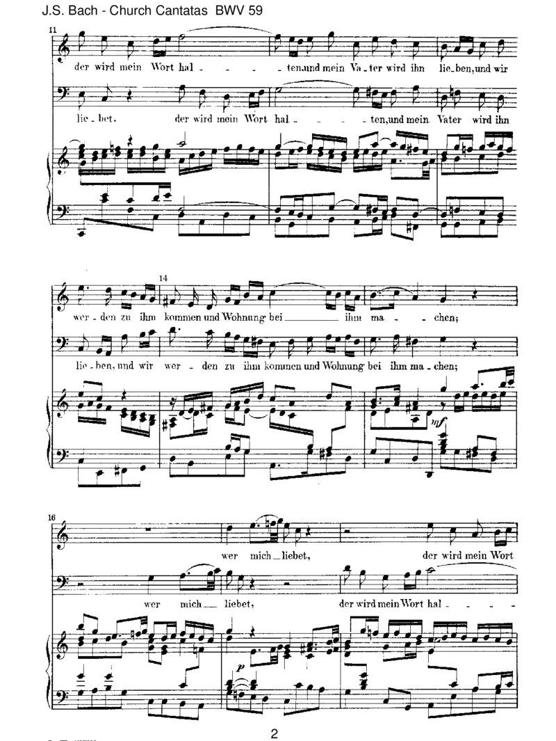 BWV59Wermichliebet,derwirdmeinWorthalten_一万首著名钢琴曲谱哈农贝多芬合集视频教学电子版高清无水印可打印_1古典钢琴知名音乐家谱_巴赫钢琴谱全集_J.S巴赫作品全集