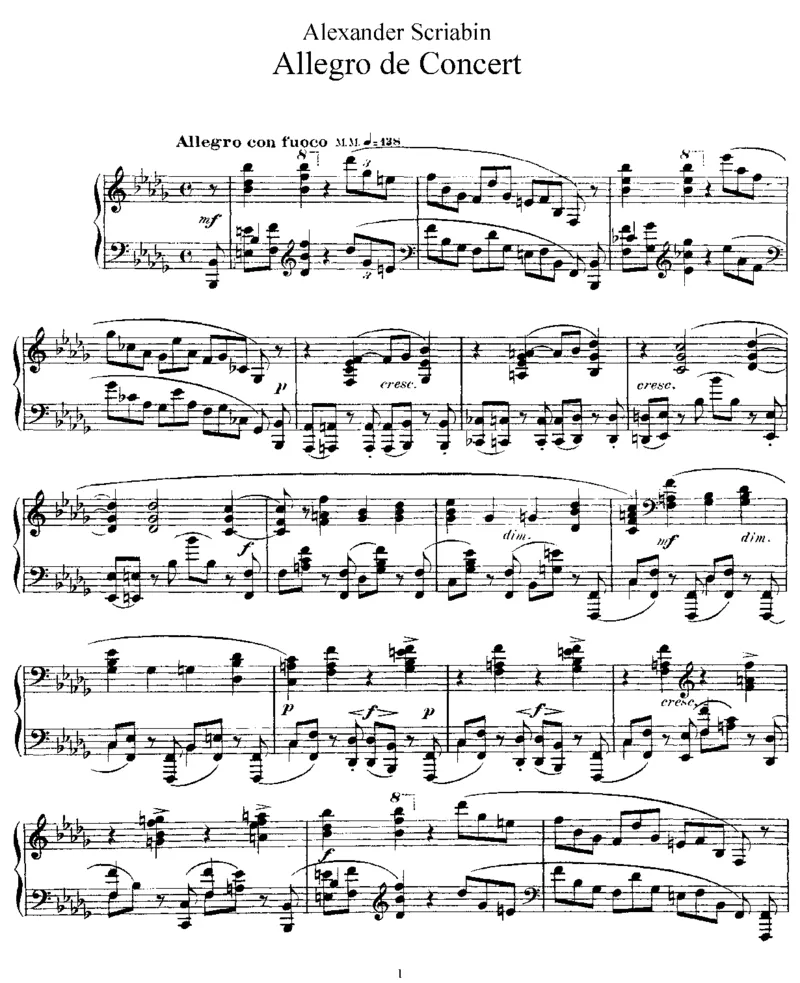 AllegrodeConcert,Op18_一万首著名钢琴曲谱哈农贝多芬合集视频教学电子版高清无水印可打印_1古典钢琴知名音乐家谱_斯克里亚宾钢琴谱全集_其他