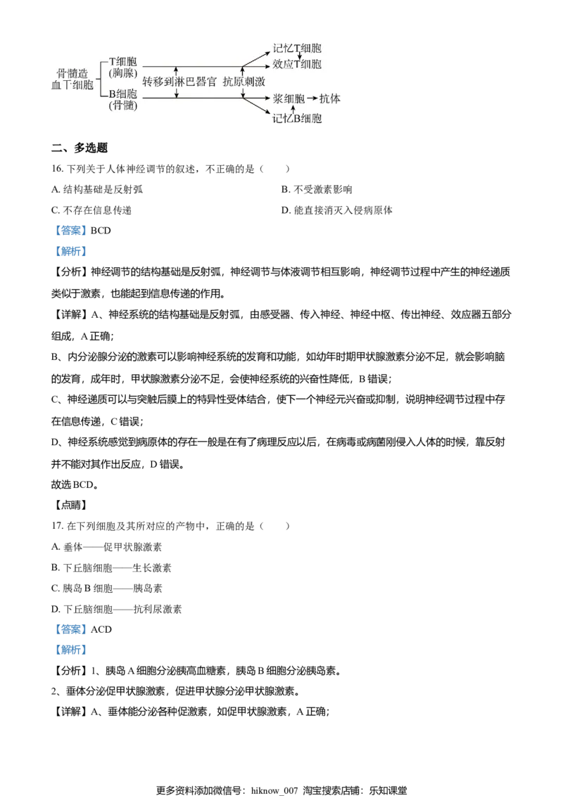 高二9月月考生物试题（解析版）_E015高中全科试卷_生物试题_选修1_5.月考测试