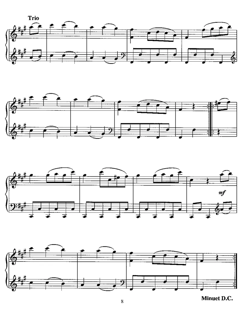 8Minuets,K315g_一万首著名钢琴曲谱哈农贝多芬合集视频教学电子版高清无水印可打印_1古典钢琴知名音乐家谱_莫扎特钢琴谱全集_0312095926_其他