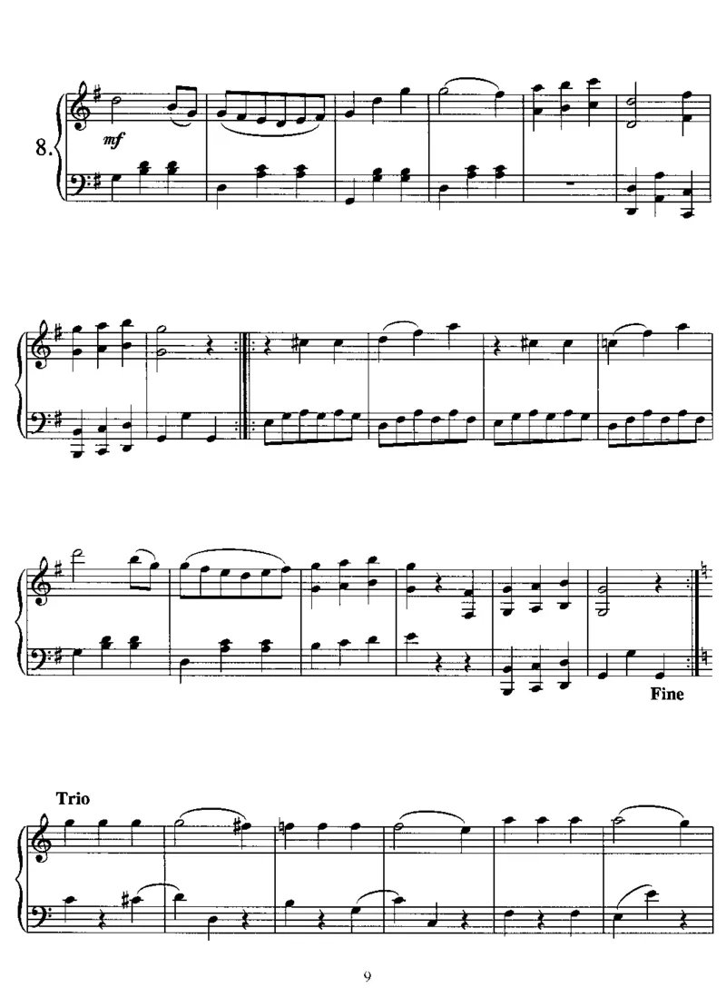 8Minuets,K315g_一万首著名钢琴曲谱哈农贝多芬合集视频教学电子版高清无水印可打印_1古典钢琴知名音乐家谱_莫扎特钢琴谱全集_0312095926_其他