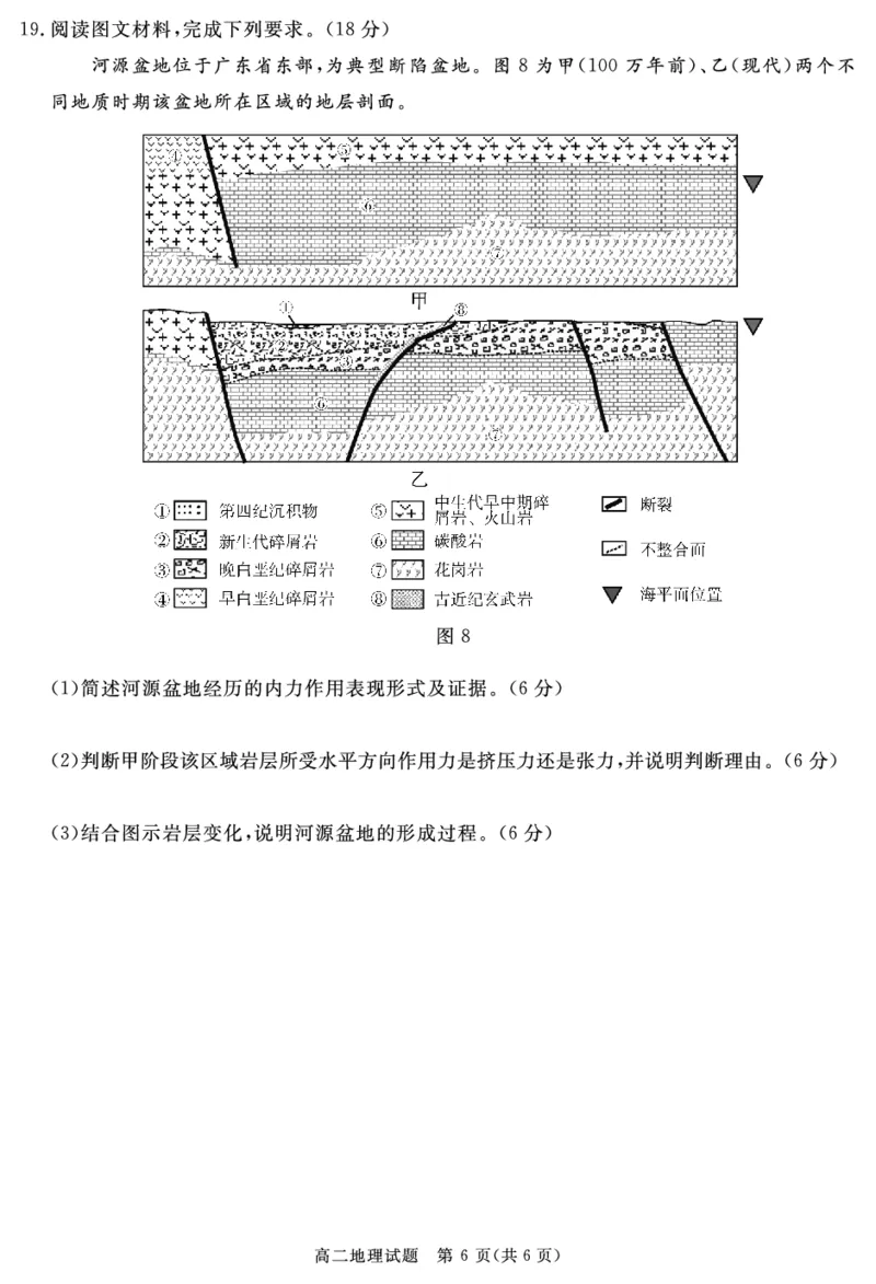 SN2026届地区期末地理_2024-2025高二（7-7月题库）_2025年01月试卷_0119四川省遂宁市2024-2025学年高二上学期期末_四川省遂宁市2024-2025学年高二上学期期末地理试题PDF版含解析