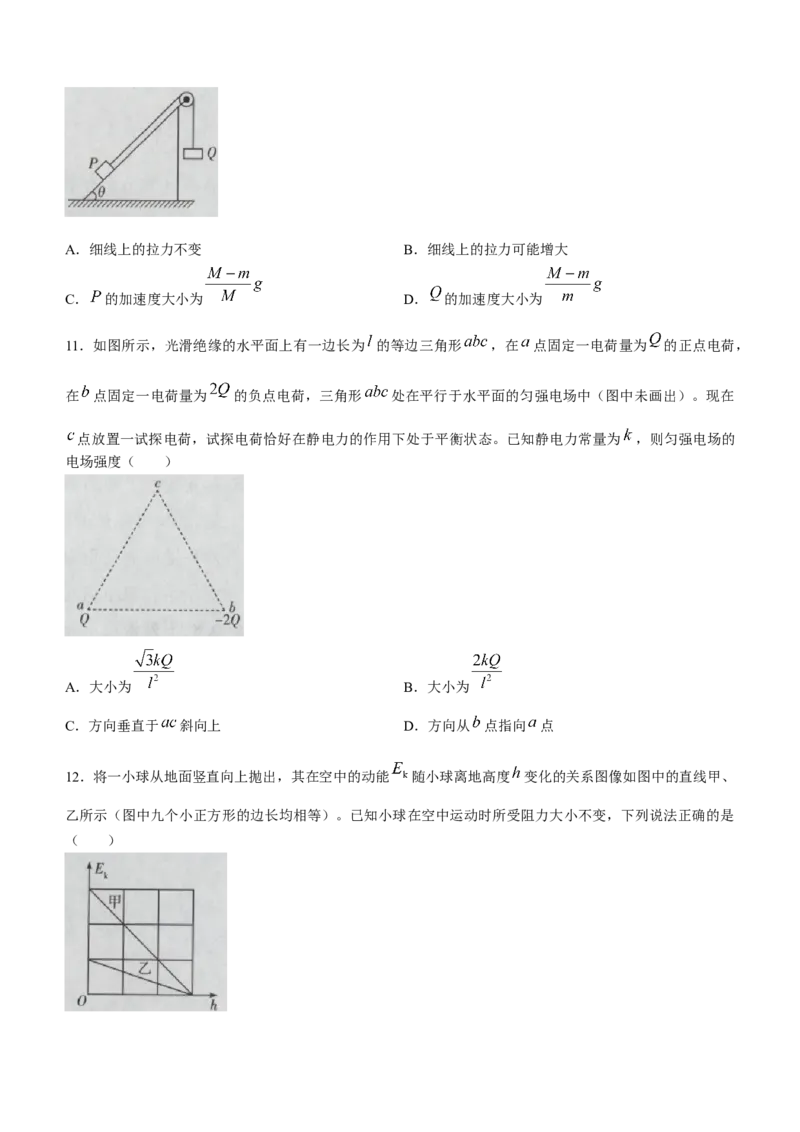 海南省天一2024届高三高考全真模拟卷（六）物理(1)_2024年3月_013月合集_2024届海南省天一高三高考全真模拟卷（六）