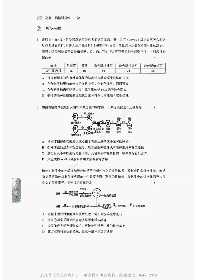 2024万猛生物精讲精练一轮_@_2024-2025高三（6-6月题库）_2024年09月试卷_万猛