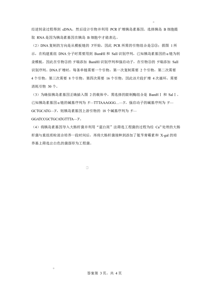 2025年5月月考生物试题答案（含分值分布）_2024-2025高二（7-7月题库）_2025年6月试卷_0605湖北省黄冈市蕲春县第一高级中学2024-2025学年高二下学期5月月考