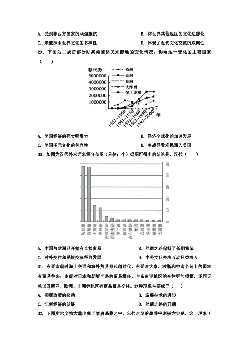 3月考历史试题_2024-2025高二（7-7月题库）_2025年03月试卷_0321山东省济宁市嘉祥一中2024-2025学年高二下学期3月月考