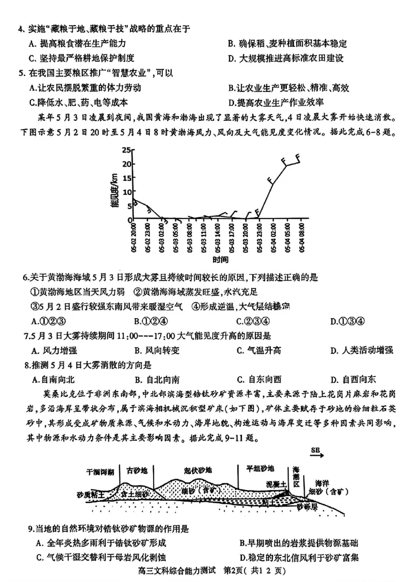河南五市二模文科综合试题_2024年4月_01按日期_30号_2024届河南省五市高三第二次联考_2024届河南省五市高三下学期二模文科综合