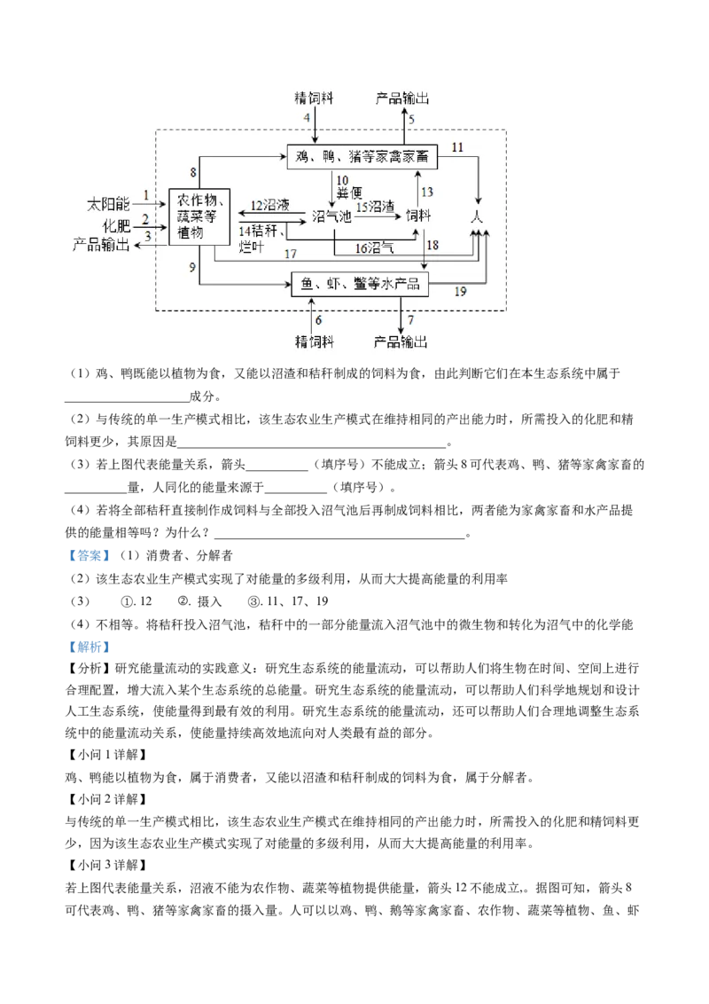 湖南省长沙市雅礼中学2022-2023学年高三月考（七）生物试题（解析版）_2024年2月_01每日更新_13号_2023届湖南省长沙市雅礼中学高三下学期月考（七）全科