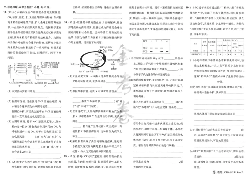 2025《金考卷&middot;特快专递&middot;第4期》生物-A3_2024-2025高三（6-6月题库）_2025年01月试卷_01012025《金考卷&middot;特快专递&middot;第4期》_生物