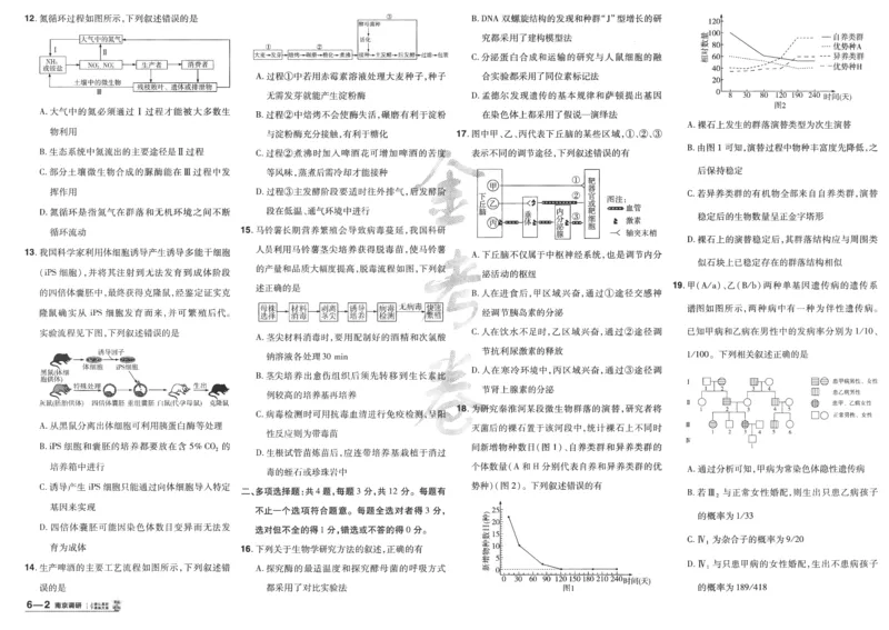 2025《金考卷&middot;特快专递&middot;第4期》生物-A3_2024-2025高三（6-6月题库）_2025年01月试卷_01012025《金考卷&middot;特快专递&middot;第4期》_生物