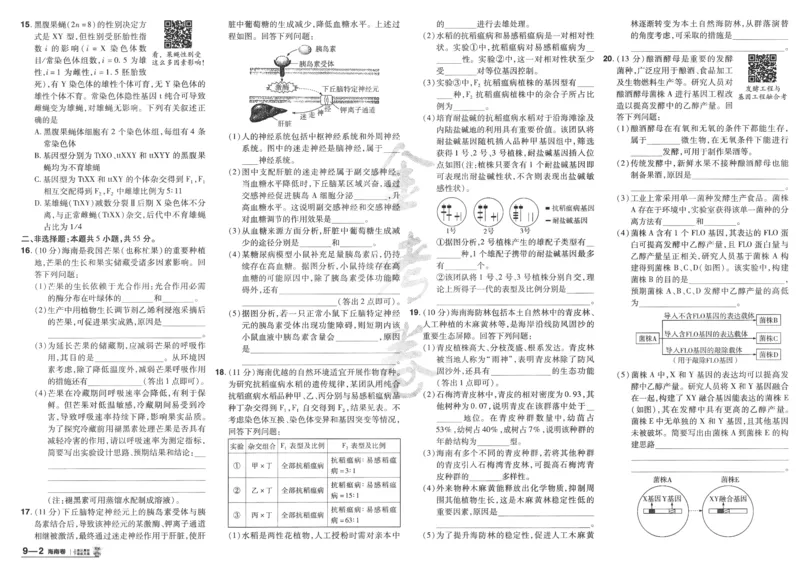 2025《金考卷&middot;特快专递&middot;第4期》生物-A3_2024-2025高三（6-6月题库）_2025年01月试卷_01012025《金考卷&middot;特快专递&middot;第4期》_生物