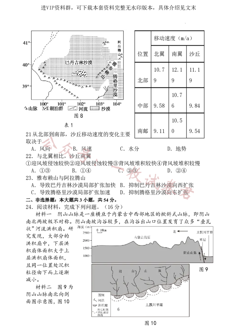 江苏省扬州中学2022-2023学年高三下学期3月月考地理试题(1)_2024年2月_022月合集_2023届江苏省扬州中学高三下学期3月月考全科