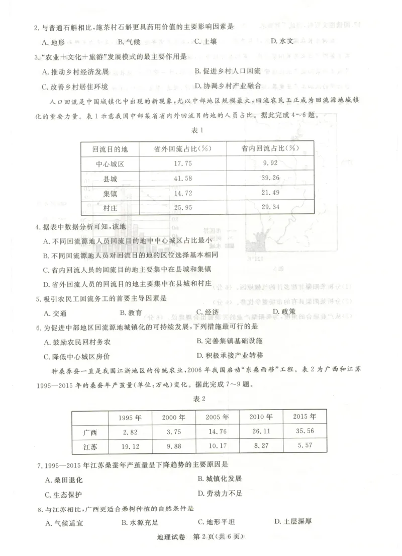 湖北省高中名校联盟2024届高三第三次联考综合测评地理_2024年2月_01每日更新_04号_2024届湖北省圆创高中名校联盟高三第三次联考综合测评