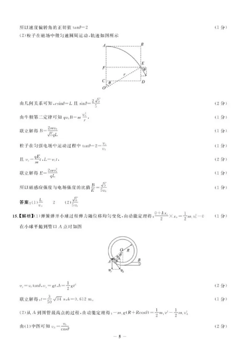 2025届邯郸市高三上学期第一次调研检测物理答案_2024-2025高三（6-6月题库）_2024年09月试卷_09232025届河北省邯郸市高三上学期第一次调研检测试卷