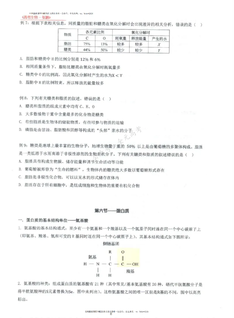 2024张鹏生物一轮复习讲义上_2024-2025高三（6-6月题库）_2024年09月试卷_张鹏