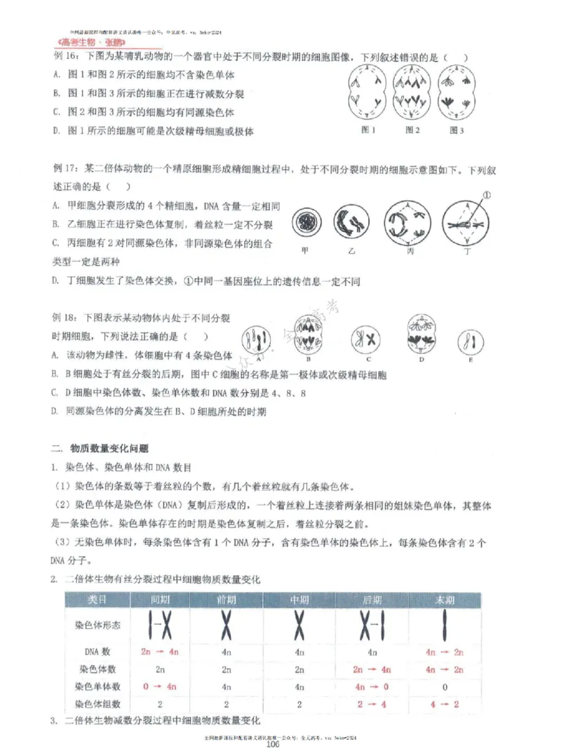 2024张鹏生物一轮复习讲义上_2024-2025高三（6-6月题库）_2024年09月试卷_张鹏