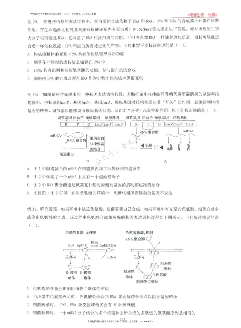 2024张鹏生物一轮复习讲义上_2024-2025高三（6-6月题库）_2024年09月试卷_张鹏