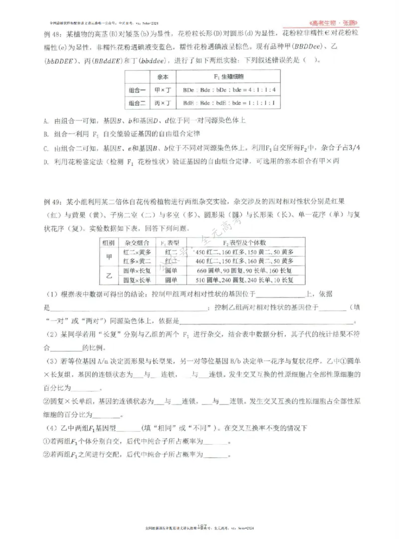 2024张鹏生物一轮复习讲义上_2024-2025高三（6-6月题库）_2024年09月试卷_张鹏