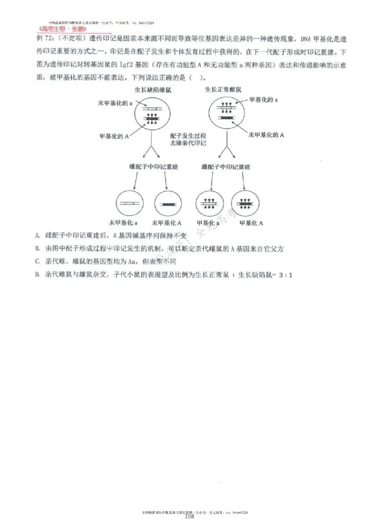 2024张鹏生物一轮复习讲义上_2024-2025高三（6-6月题库）_2024年09月试卷_张鹏