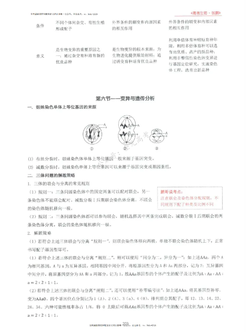 2024张鹏生物一轮复习讲义上_2024-2025高三（6-6月题库）_2024年09月试卷_张鹏