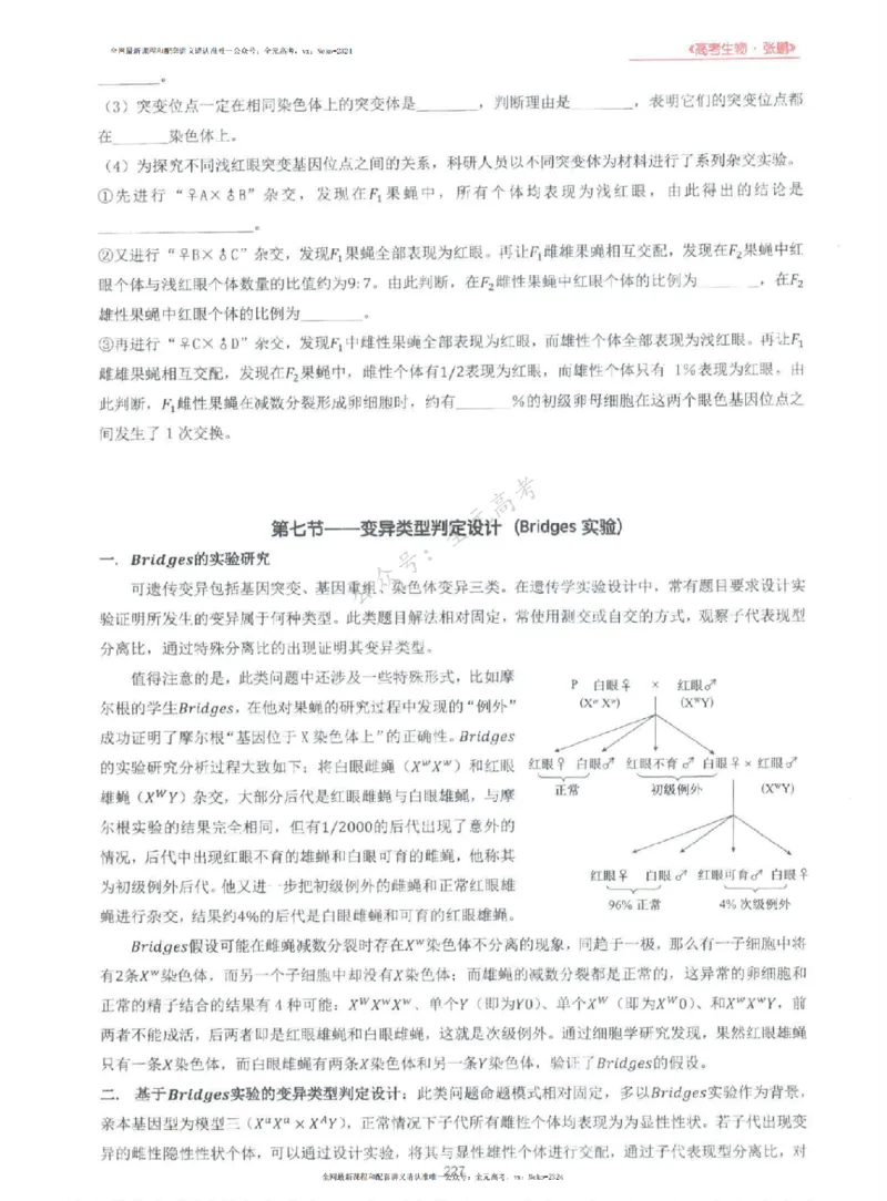 2024张鹏生物一轮复习讲义上_2024-2025高三（6-6月题库）_2024年09月试卷_张鹏