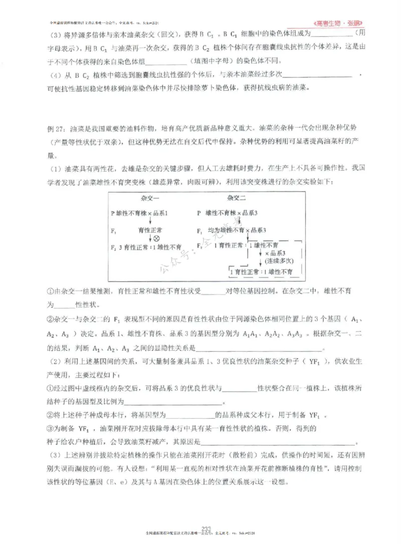 2024张鹏生物一轮复习讲义上_2024-2025高三（6-6月题库）_2024年09月试卷_张鹏
