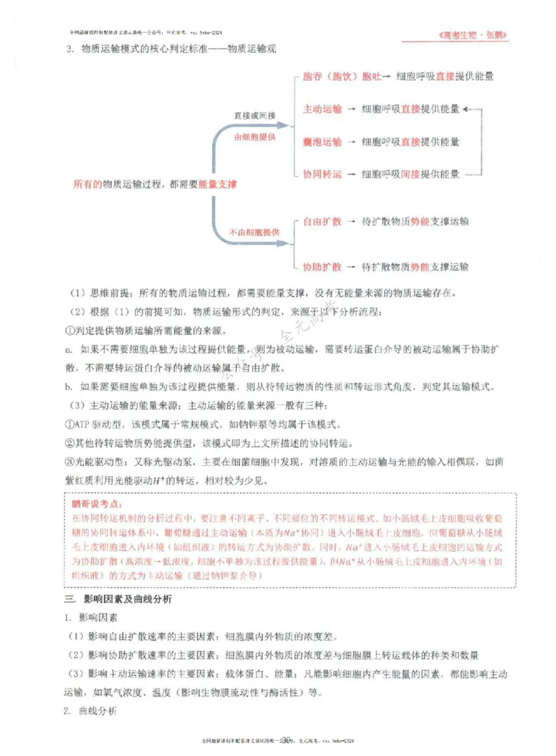 2024张鹏生物一轮复习讲义上_2024-2025高三（6-6月题库）_2024年09月试卷_张鹏