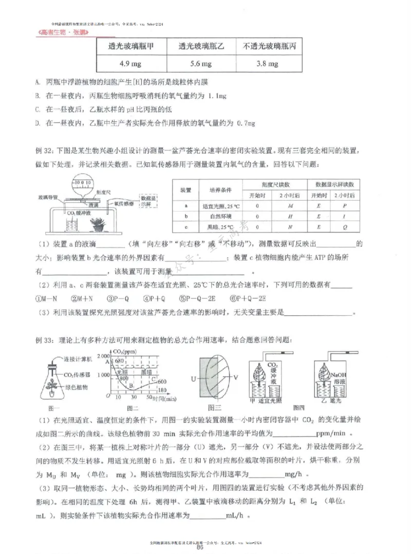 2024张鹏生物一轮复习讲义上_2024-2025高三（6-6月题库）_2024年09月试卷_张鹏