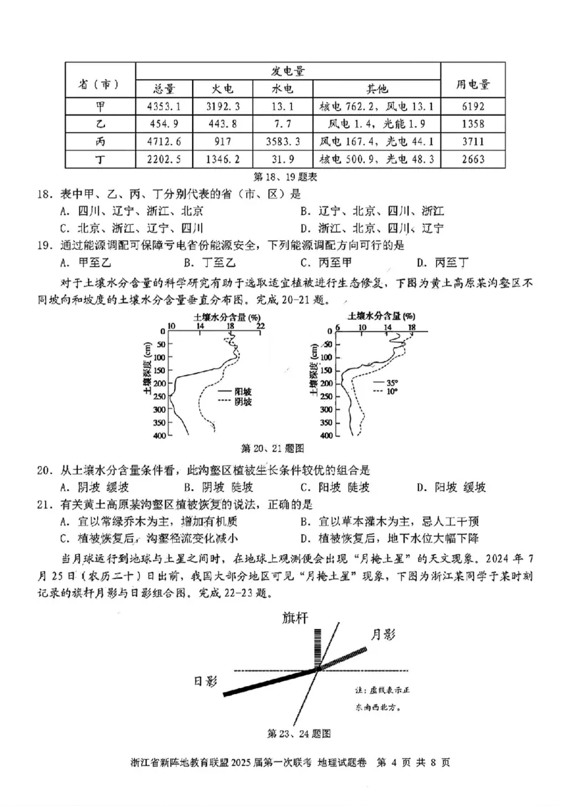 2025届浙江省新阵地联盟高三10月联考地理试题_2024-2025高三（6-6月题库）_2024年10月试卷_1010浙江省新阵地教育联盟2025届第一次联考