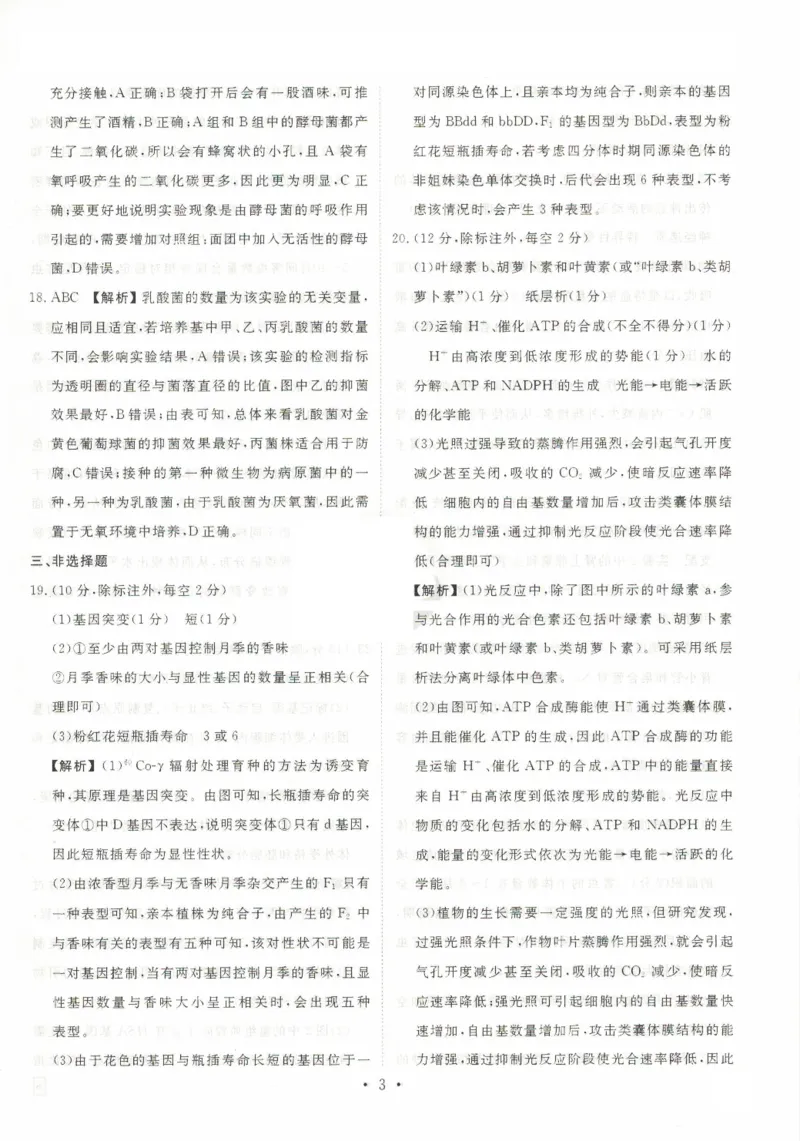 2025年普通高等学校招生全国统一考试模拟试题（一）生物试题（PDF版，含解析）_2024-2025高三（6-6月题库）_2024年11月试卷