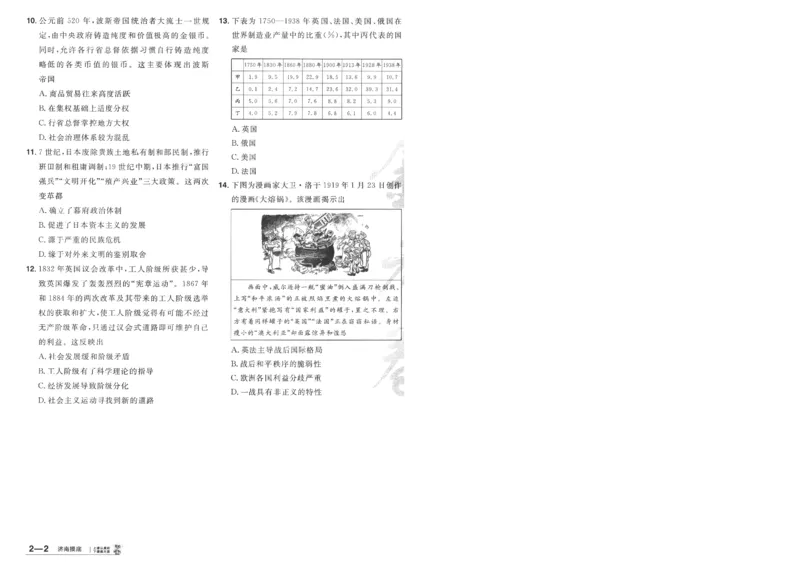 2025《金考卷&middot;特快专递&middot;第4期》历史-A4_2024-2025高三（6-6月题库）_2025年01月试卷_01012025《金考卷&middot;特快专递&middot;第4期》_历史