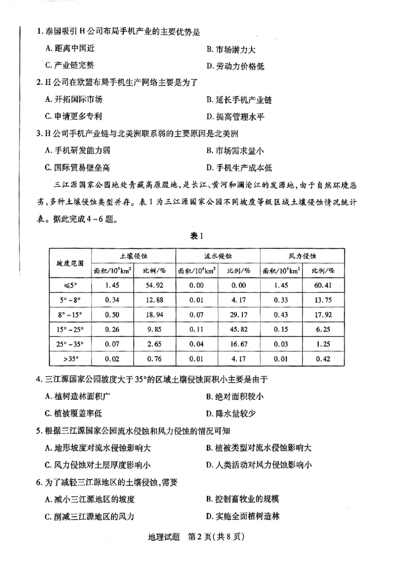 海南三地理含_2024年3月_013月合集_2024届海南省部分学校高三下学期学业水平诊断（三）_2024海南省部分学校高三下学期学业水平诊断（三）地理