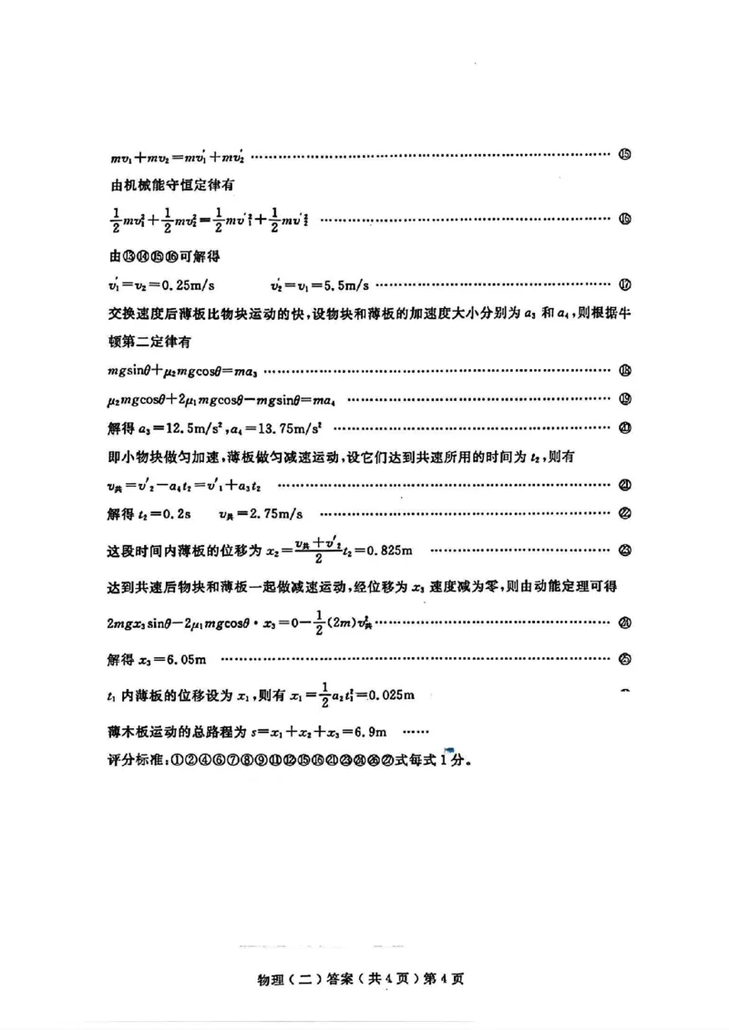 物理_2024年4月_01按日期_20号_2024届山东省聊城市高三下学期二模_24聊城二模物理