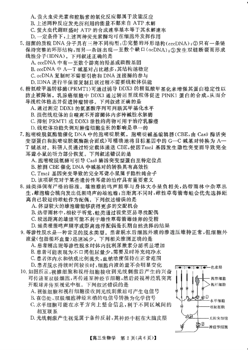 2025届金科大联考高三下学期2月质检生物+答案_2024-2025高三（6-6月题库）_2025年02月试卷_02172025届金科大联考高三下学期2月质量检测（全科）