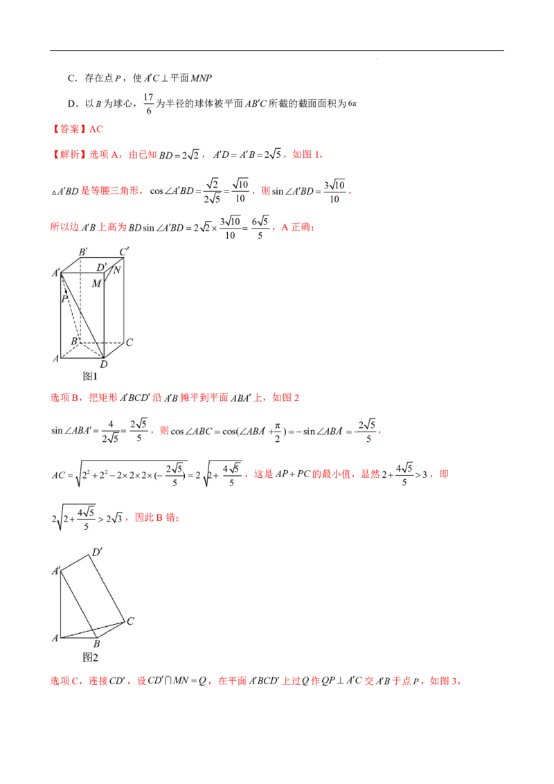2025年新高考地区数学名校地市选填压轴题好题汇编（六）（解析版）_2024-2025高三（6-6月题库）_2024年11月试卷_11272025年新高考地区数学名校地市选填压轴题好题汇编（六）