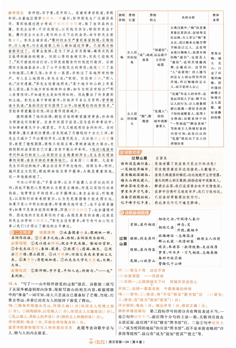 2025《金考卷&middot;特快专递&middot;第4期》语文-答案_2024-2025高三（6-6月题库）_2025年01月试卷_01012025《金考卷&middot;特快专递&middot;第4期》_语文