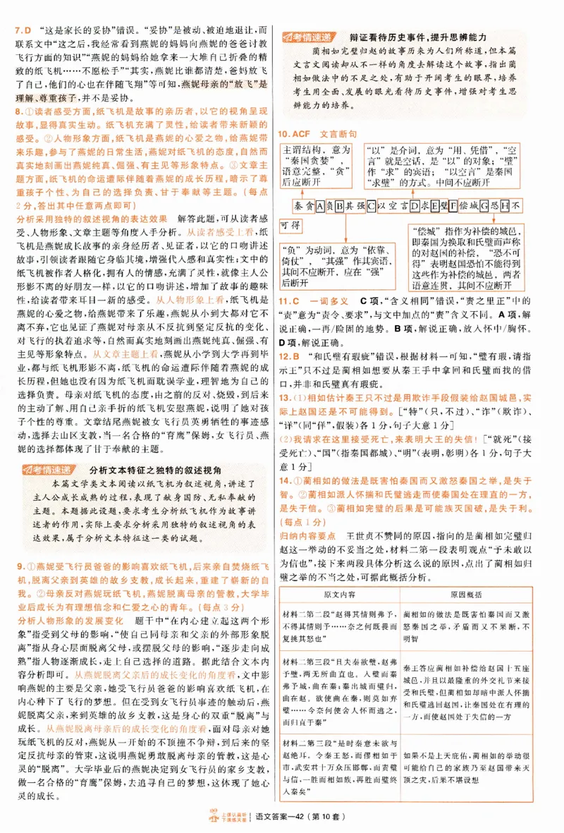 2025《金考卷&middot;特快专递&middot;第4期》语文-答案_2024-2025高三（6-6月题库）_2025年01月试卷_01012025《金考卷&middot;特快专递&middot;第4期》_语文