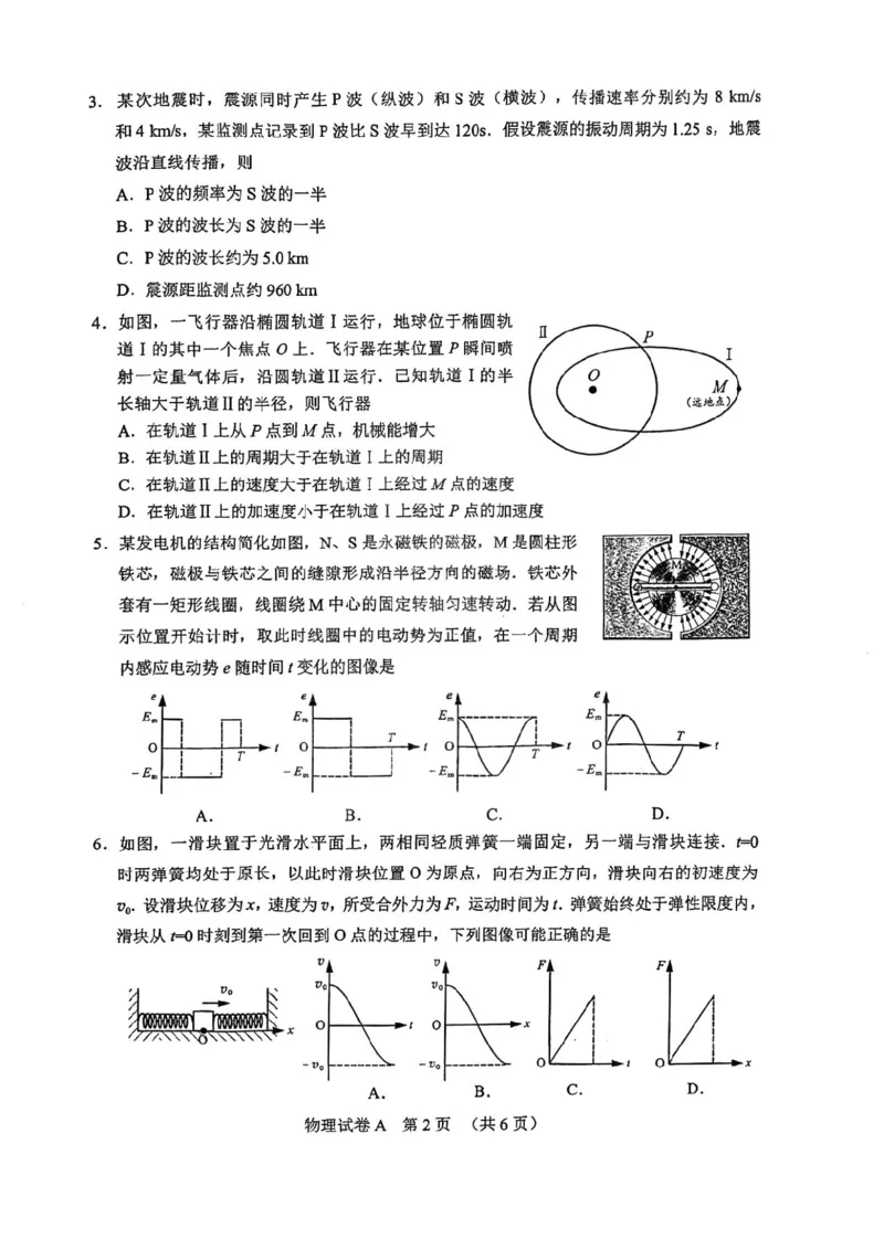 2025广州一模物理试卷-32c5de9c1d6f_2024-2025高三（6-6月题库）_2025年03月试卷_0317广东省广州市2025届高三下学期综合测试（一）（广州一模）