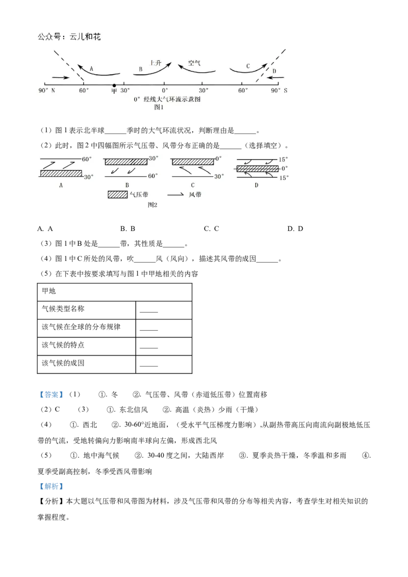 北京市海淀区北京理工大学附属中学2024-2025学年高二上学期10月月考地理试题Word版含解析_2024-2025高二（7-7月题库）_2024年10月试卷