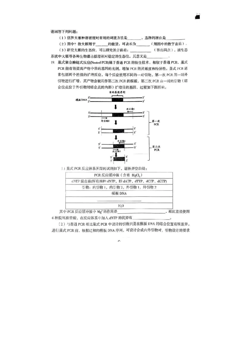 2025届四川省巴中市高三9月零诊考试-生物试题+答案_2024-2025高三（6-6月题库）_2024年09月试卷_09212025届四川省巴中市高三9月零诊考试