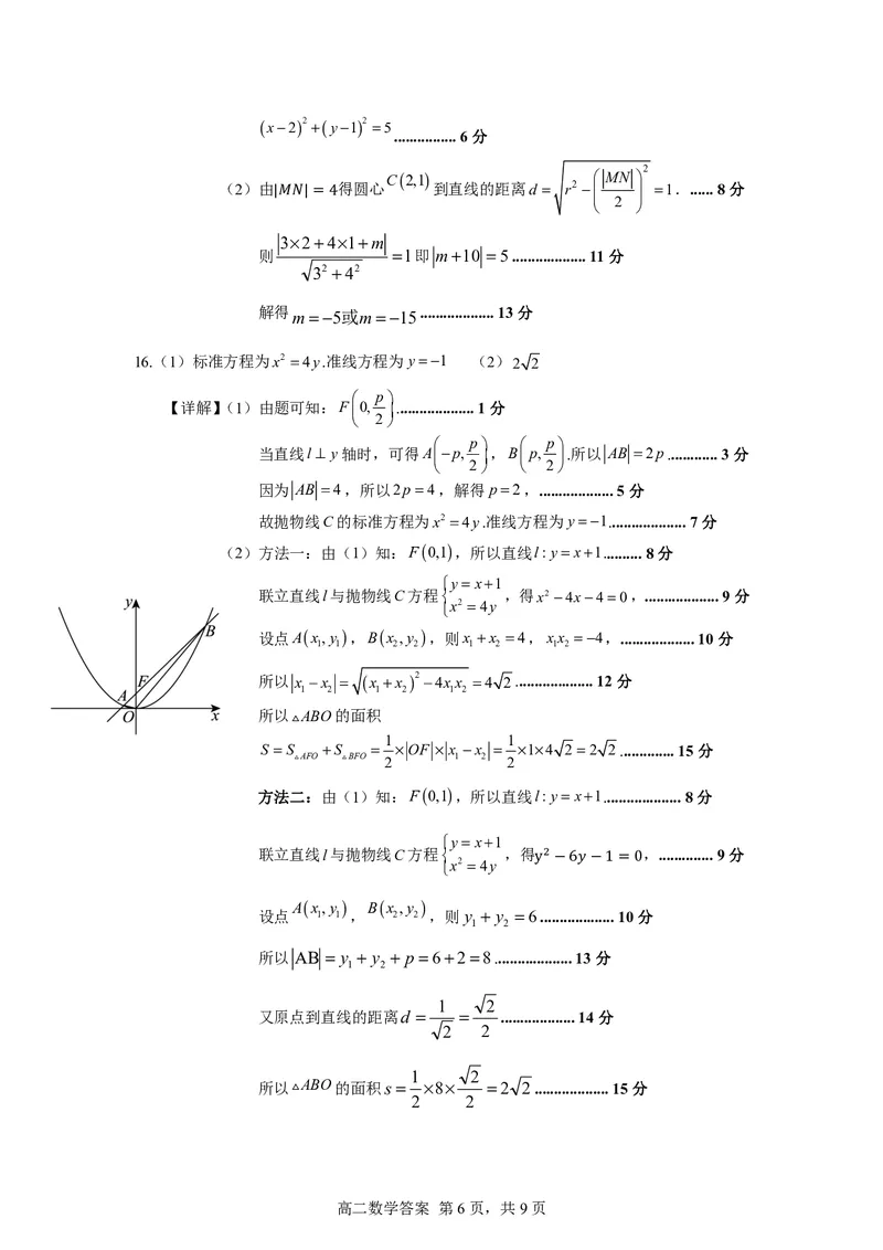 吉林省普通高中友好学校联合体2025-2026学年高二上学期期末考试数学试题(图片版含解析)_2024-2025高二（7-7月题库）_2026年1月高二