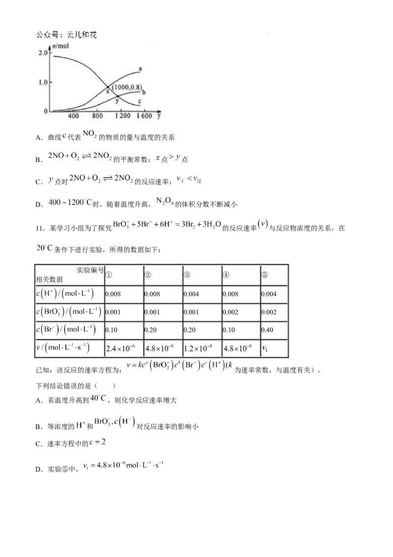吉林省四校联考2024-2025学年高二上学期9月月考化学试题_2024-2025高二（7-7月题库）_2024年09月试卷_0926吉林省四校联考2024-2025学年高二上学期第一次月考
