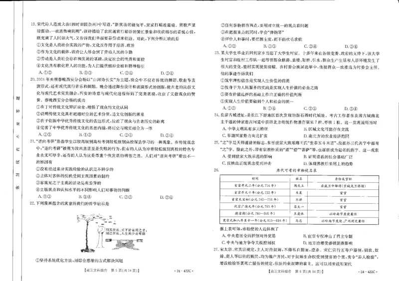 文综_2024年3月_013月合集_2024届陕西省商洛市高三第四次模拟检测_陕西省商洛市2024届高三第四次模拟检测文综