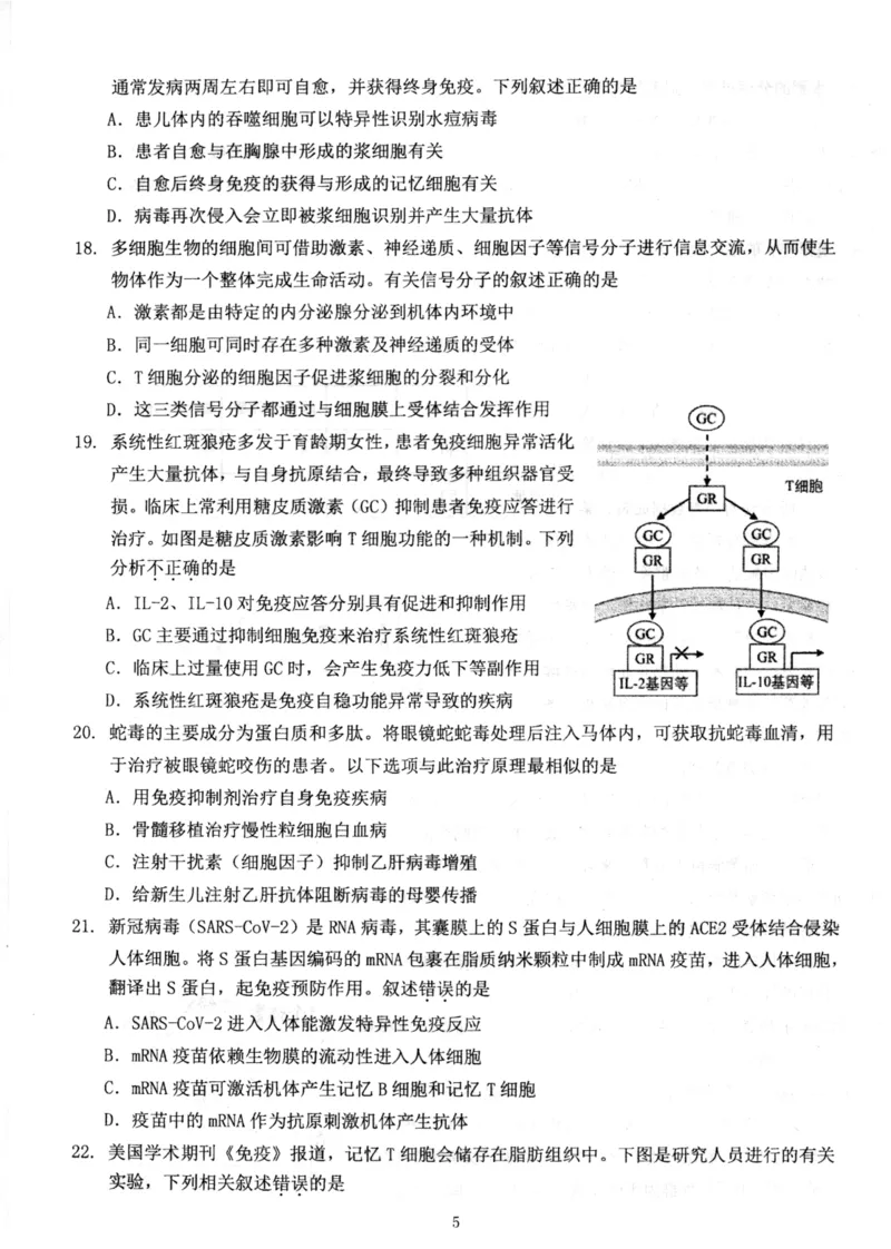 北京市海淀区北京理工大学附属中学2024-2025学年高二上学期12月月考生物试题_2024-2025高二（7-7月题库）_2024年12月试卷