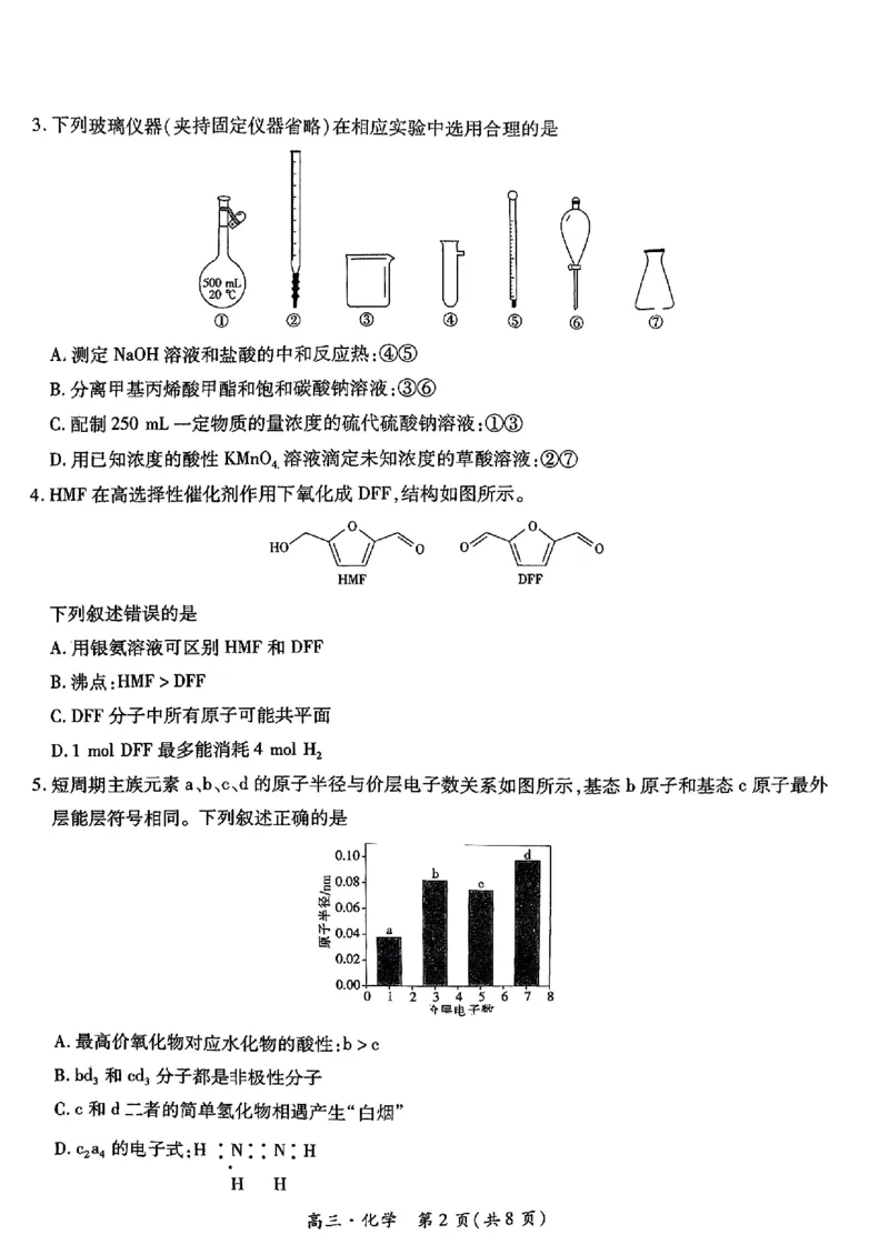 2025届江西省上进联考&ldquo;红色十校&rdquo;高三第一次联考-化学试卷+答案_2024-2025高三（6-6月题库）_2024年09月试卷_0923江西省红色十校2025届高三上学期第一次联考