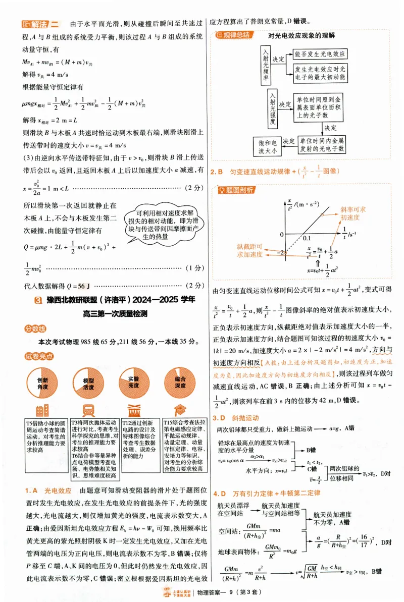 2025《金考卷&middot;特快专递&middot;第4期》物理-答案_2024-2025高三（6-6月题库）_2025年01月试卷_01012025《金考卷&middot;特快专递&middot;第4期》_物理
