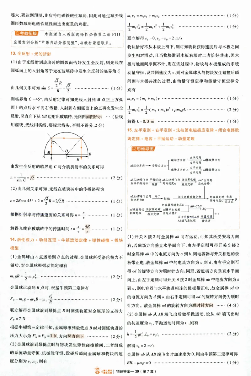 2025《金考卷&middot;特快专递&middot;第4期》物理-答案_2024-2025高三（6-6月题库）_2025年01月试卷_01012025《金考卷&middot;特快专递&middot;第4期》_物理