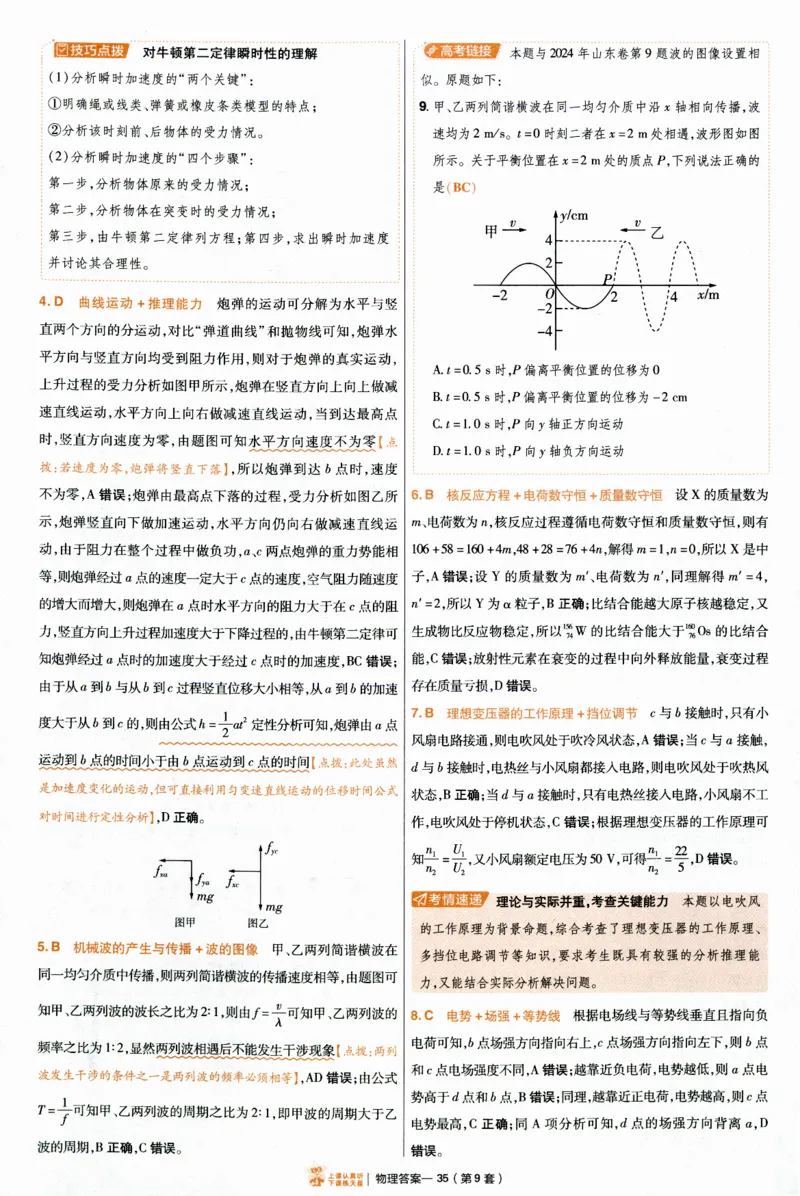 2025《金考卷&middot;特快专递&middot;第4期》物理-答案_2024-2025高三（6-6月题库）_2025年01月试卷_01012025《金考卷&middot;特快专递&middot;第4期》_物理