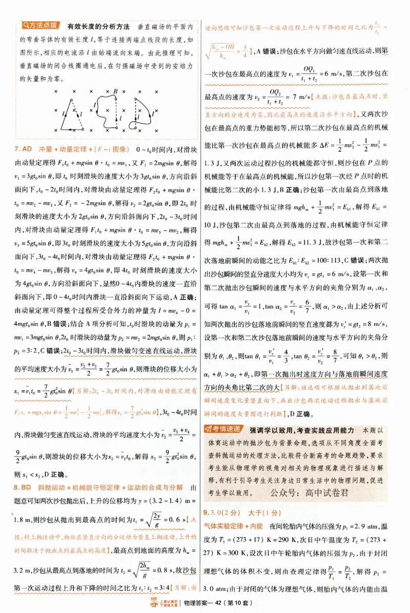 2025《金考卷&middot;特快专递&middot;第4期》物理-答案_2024-2025高三（6-6月题库）_2025年01月试卷_01012025《金考卷&middot;特快专递&middot;第4期》_物理